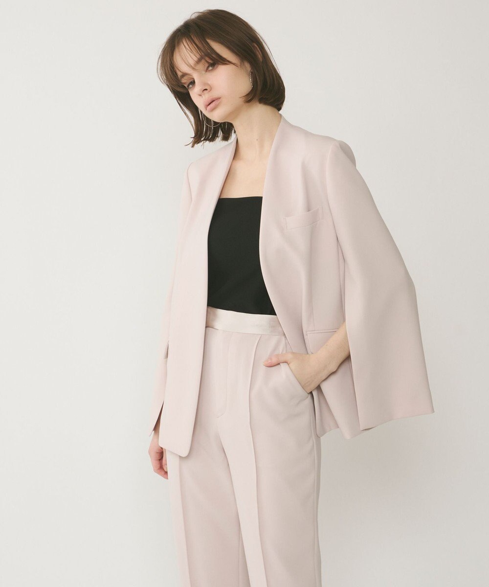 GRACE CONTINENTAL ダブルクロスノーカラージャケット 