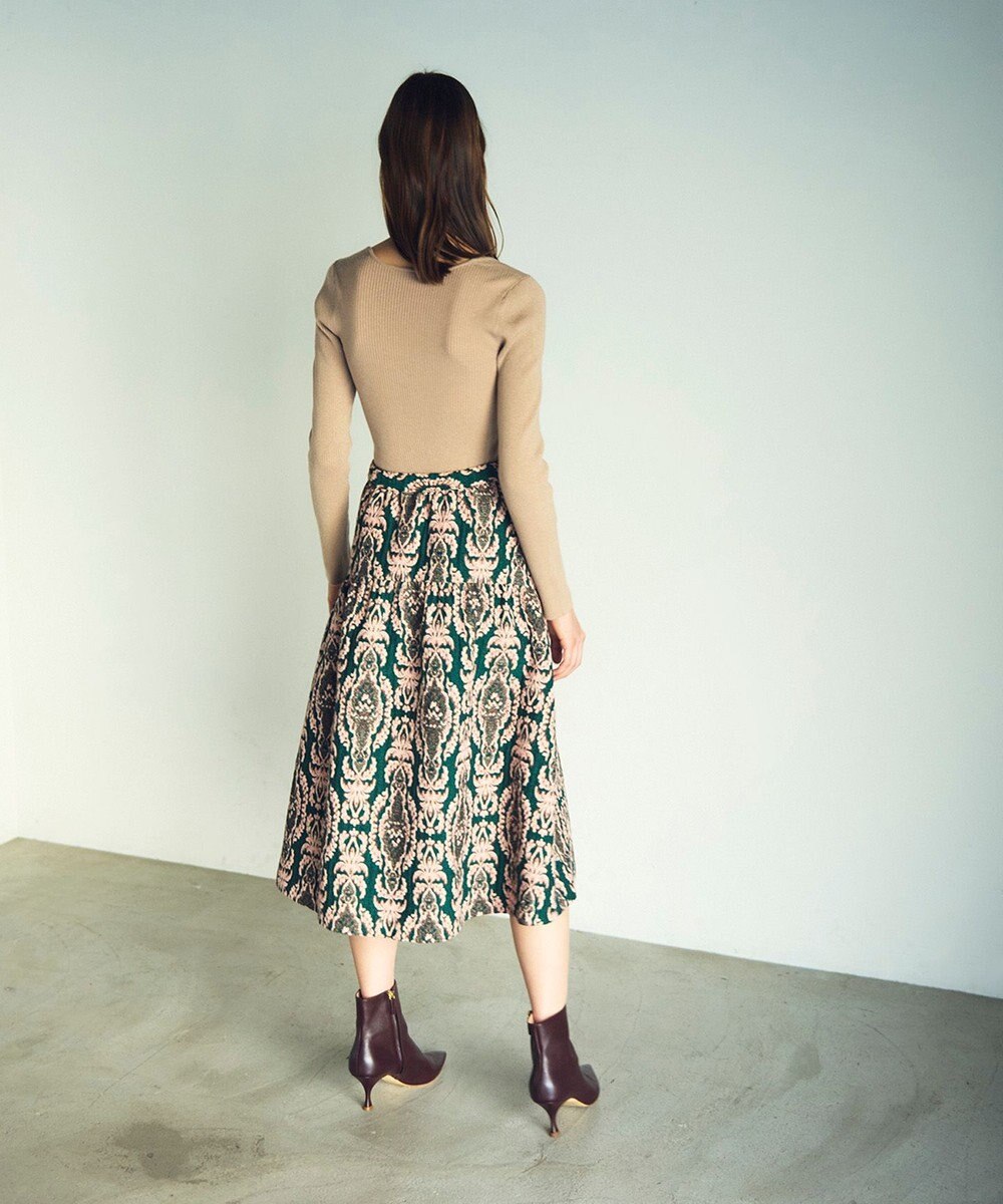GRACE CONTINENTAL オーナメントジャガードスカート 