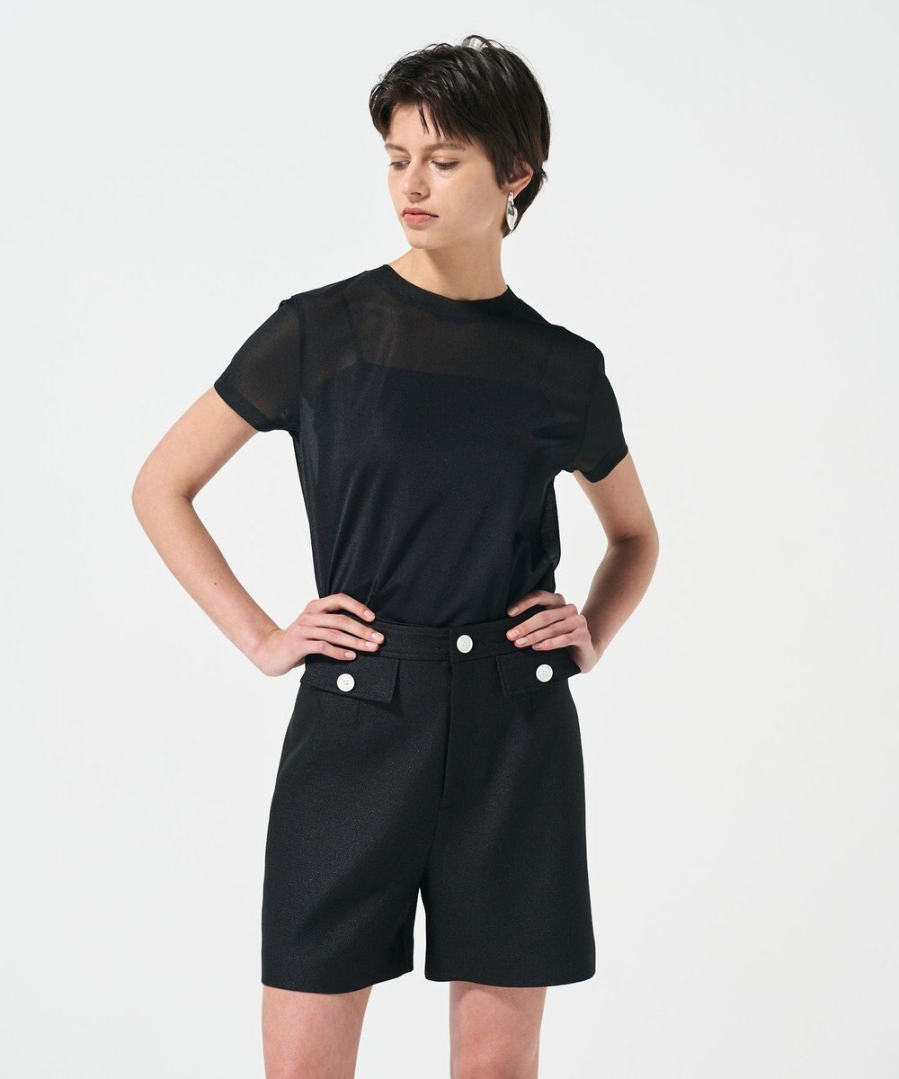 GRACE CONTINENTAL リネンタッチハーフパンツ 