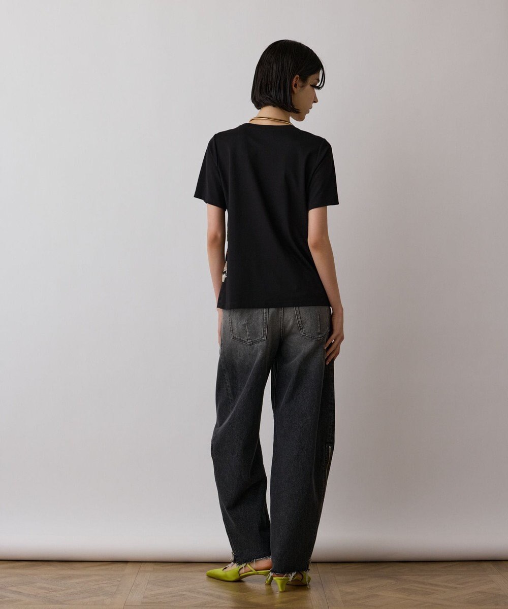 GRACE CONTINENTAL スカーフプリントコンビトップ 