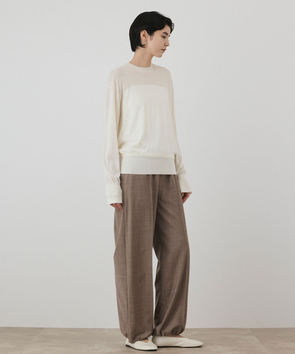 GRACE CONTINENTAL ウールシルククルーニットトップス 