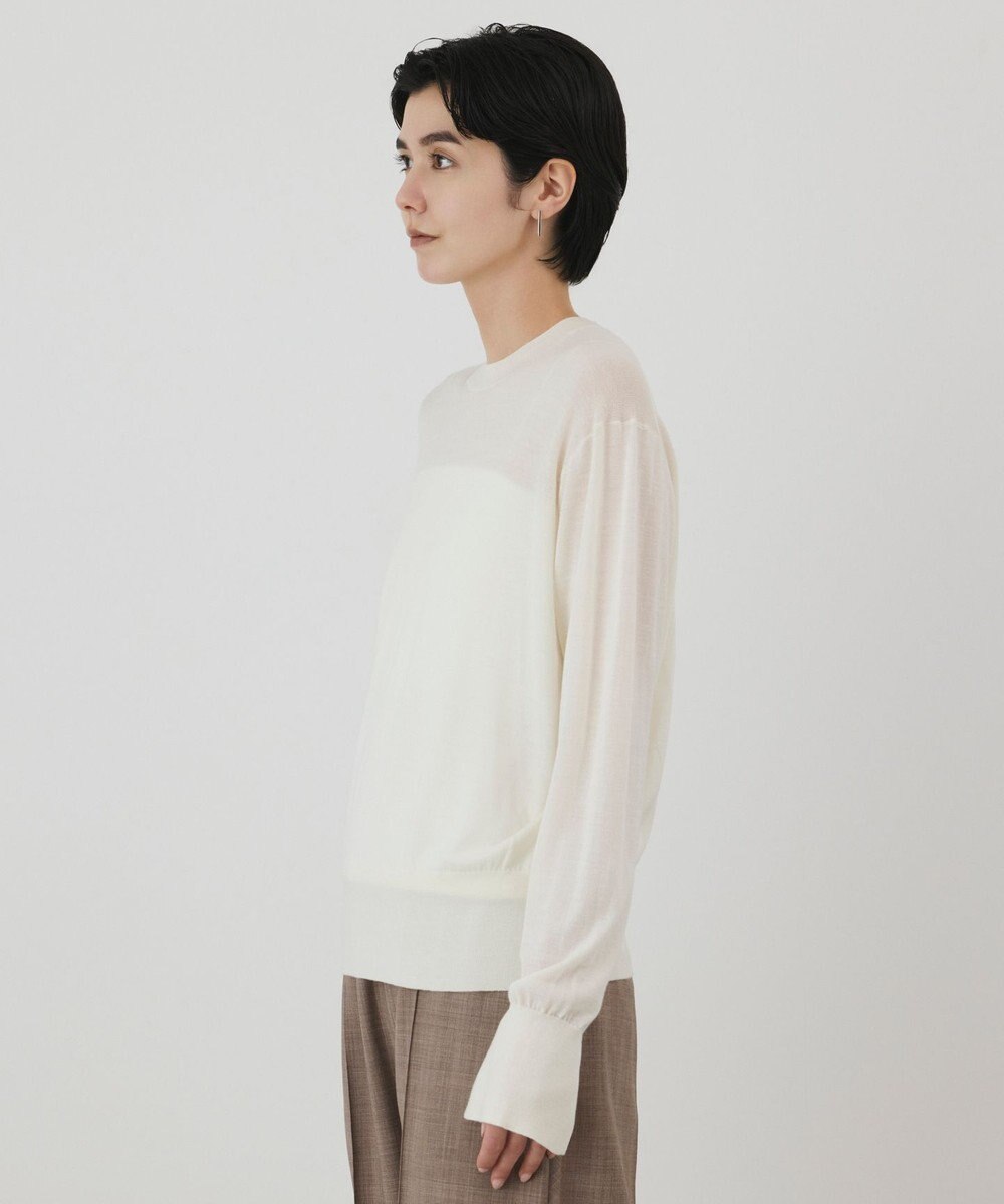 GRACE CONTINENTAL ウールシルククルーニットトップス 