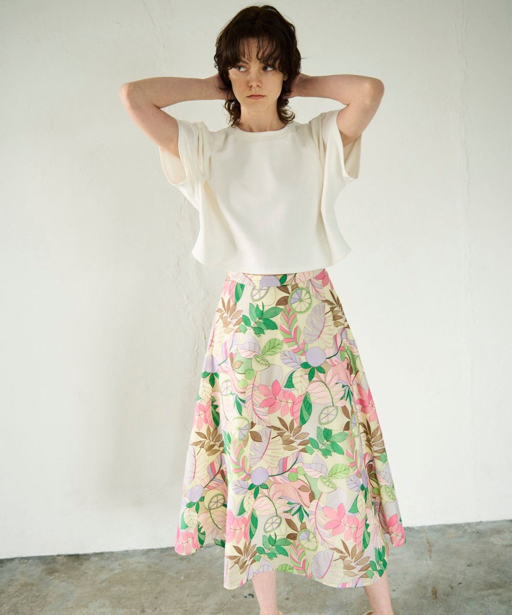 GRACE CONTINENTAL フルーツ刺繍フレアスカート