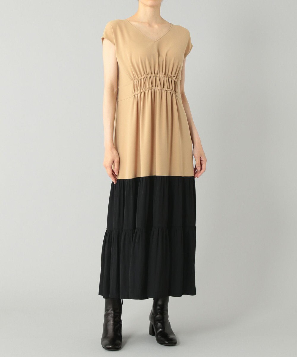 Vネックコンビワンピース Grace Continental Grace Continental グレースコンチネンタル 通販