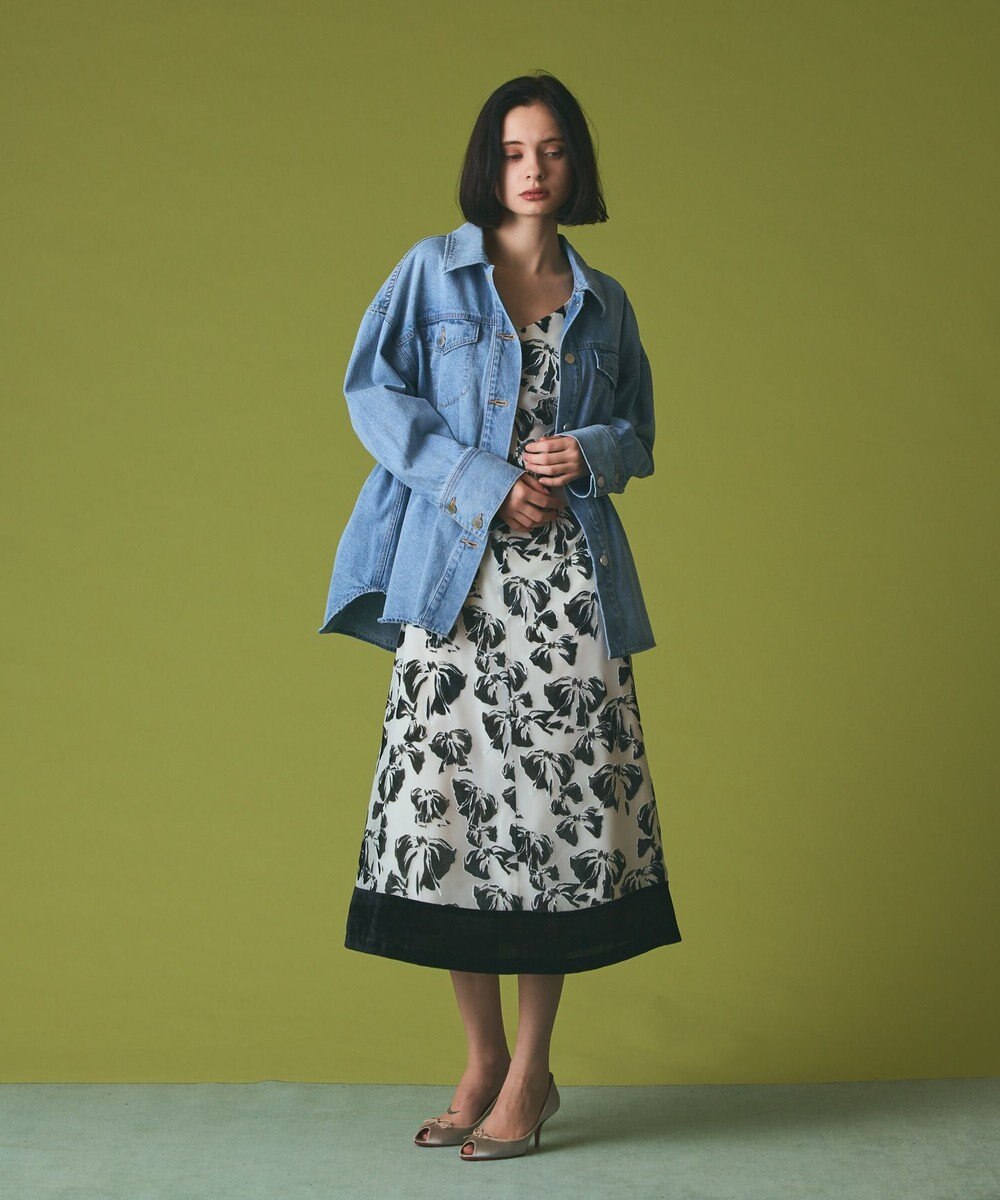 GRACE CONTINENTAL リボンオパールドレス 