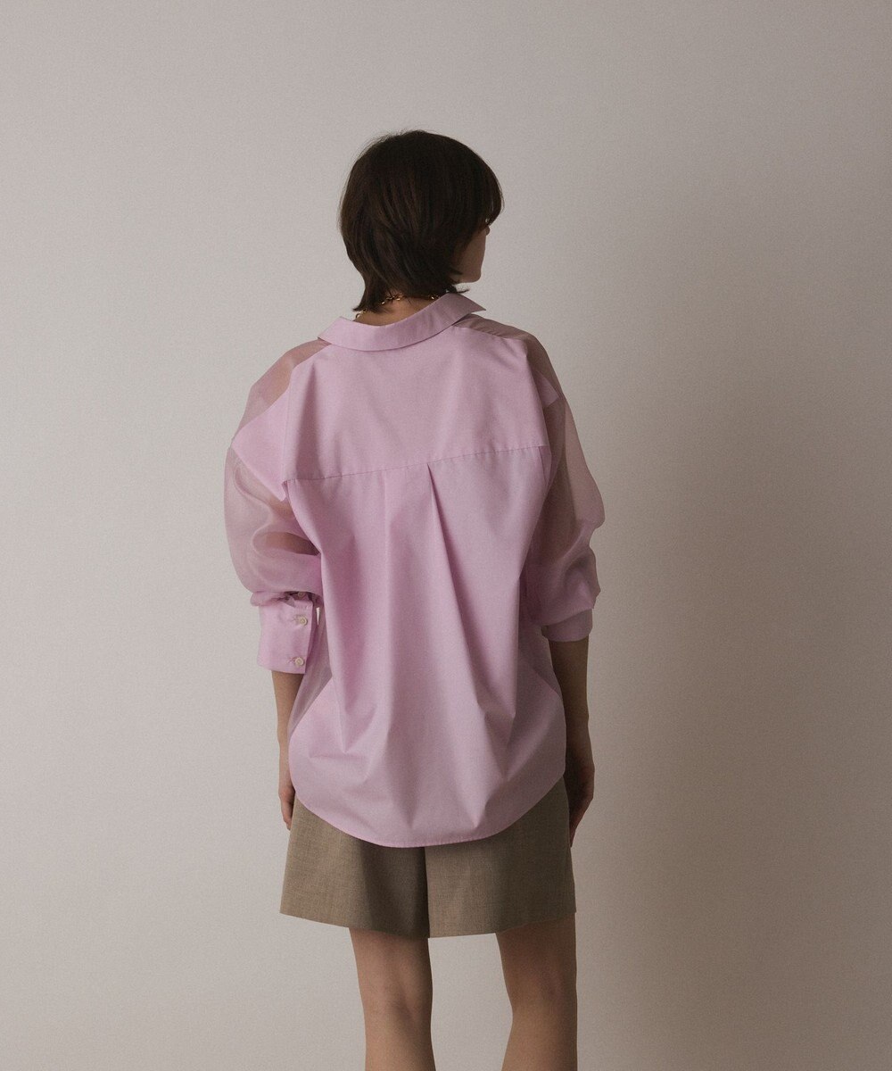 GRACE CONTINENTAL / グレースコンチネンタル シアーコンビオーバーシャツ シアーコンビオーバーシャツ / GRACE CONTINENTAL | GRACE