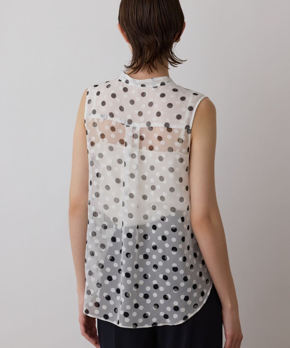 GRACE CONTINENTAL ドットオパールボウタイノースリーブ 