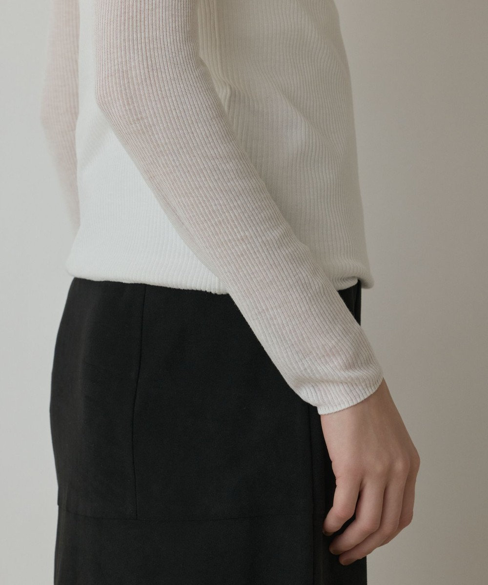 GRACE CONTINENTAL シアーリブニットトップ