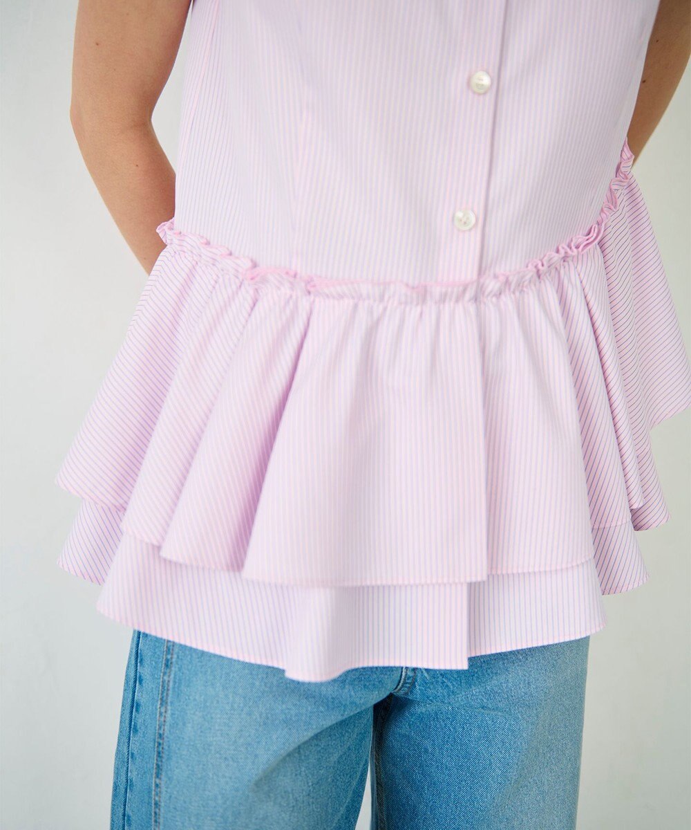 GRACE CONTINENTAL ヘムフリルノースリーブ 