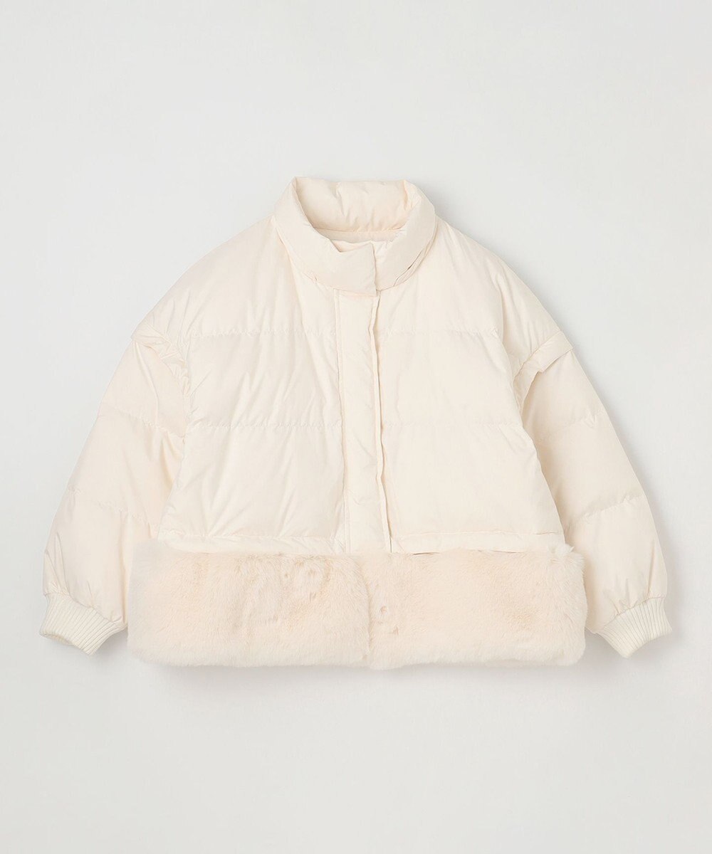 GRACE CONTINENTAL ヘムファーショートダウンジャケット 