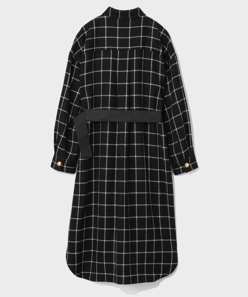 GRACE CONTINENTAL ウールチェックシャツワンピース