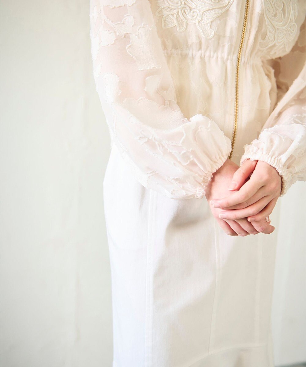 GRACE CONTINENTAL ジャガード刺繍ブルゾン 