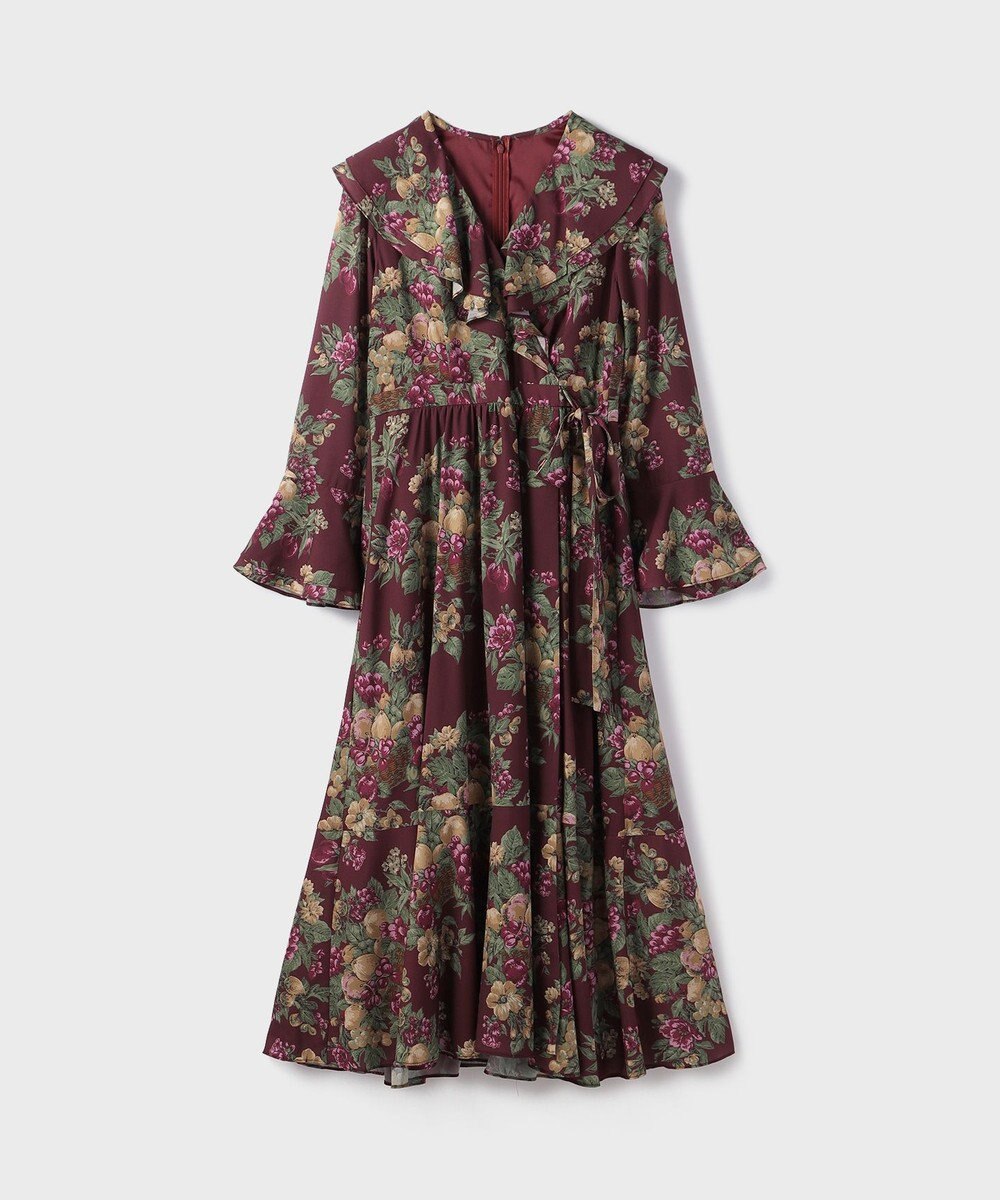 GRACE CONTINENTAL ボタニカルベリープリントワンピース 
