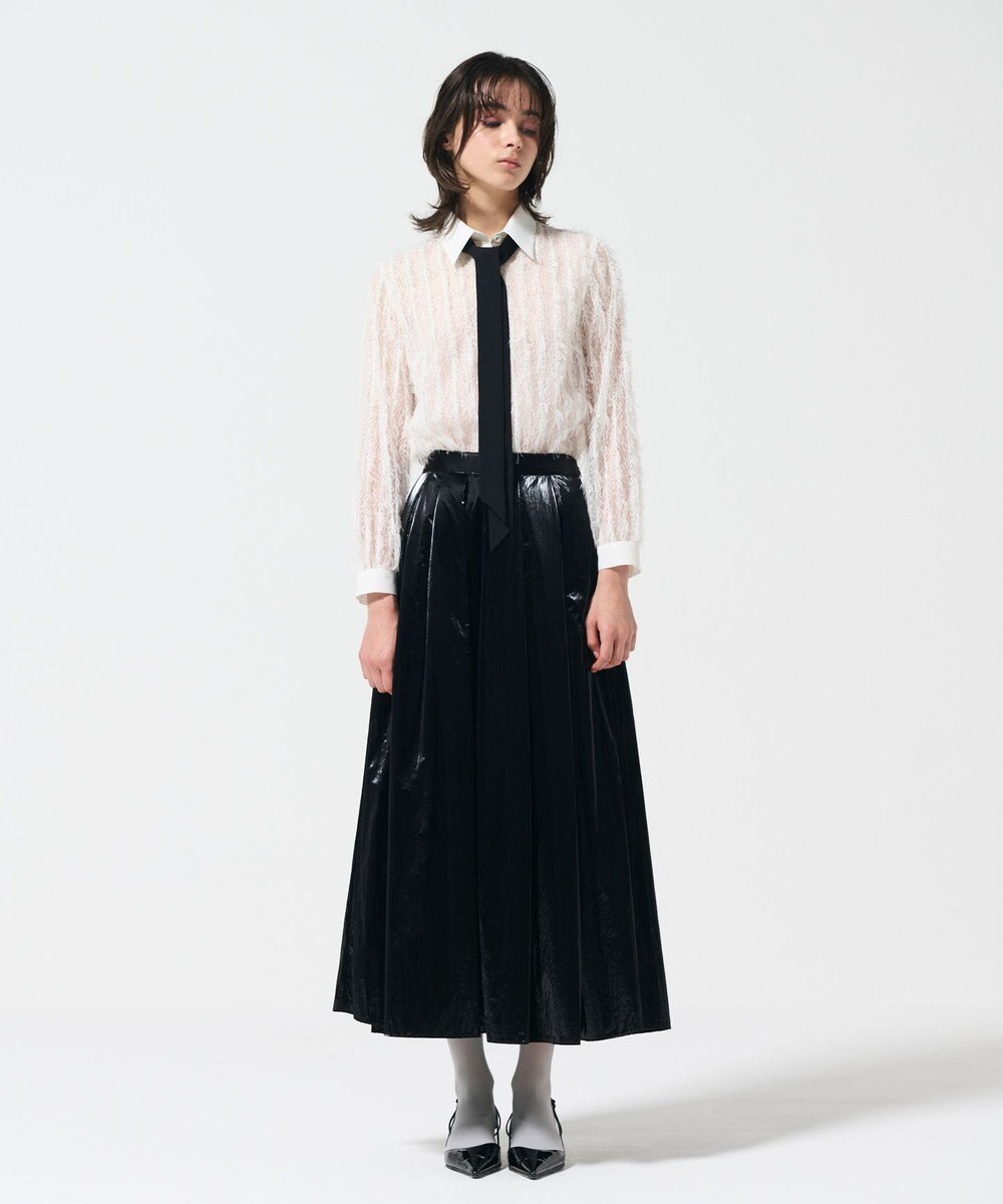 GRACE CONTINENTAL フリンジレースタイ付ブラウス