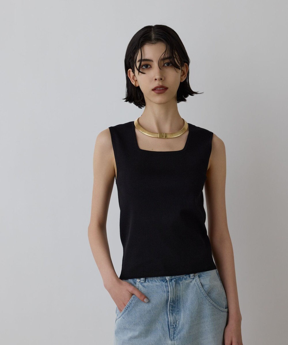 GRACE CONTINENTAL ブライトニットノースリーブ 