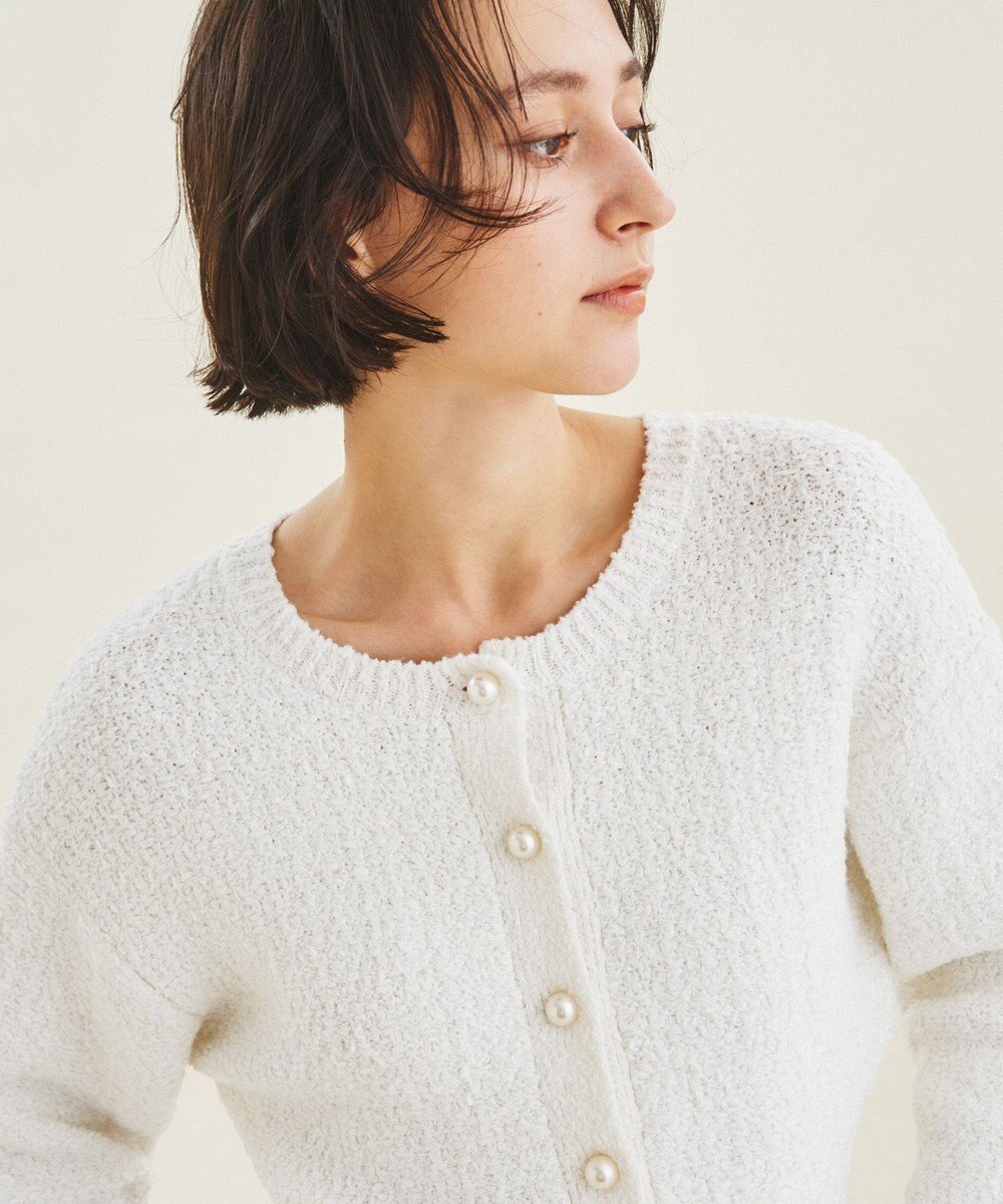 【LEINWANDE】 Loop Turtle Knit／White