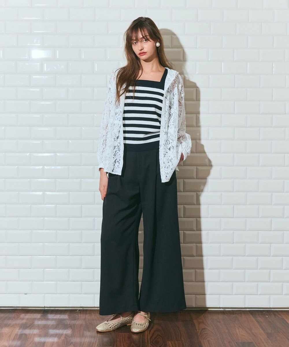 GRACE CONTINENTAL ボーダーニットキャミ 