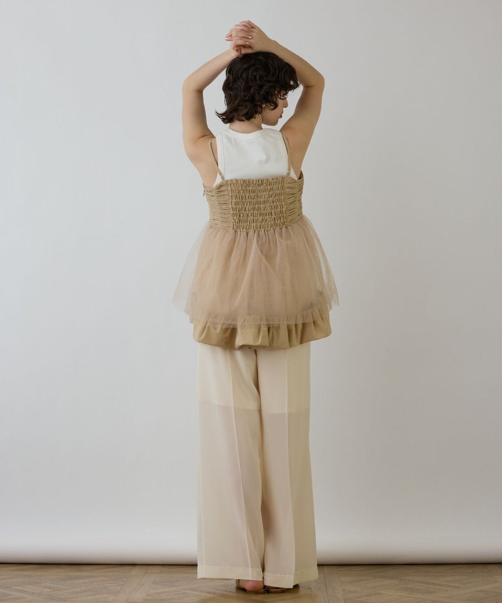 GRACE CONTINENTAL タフタチュールキャミ 