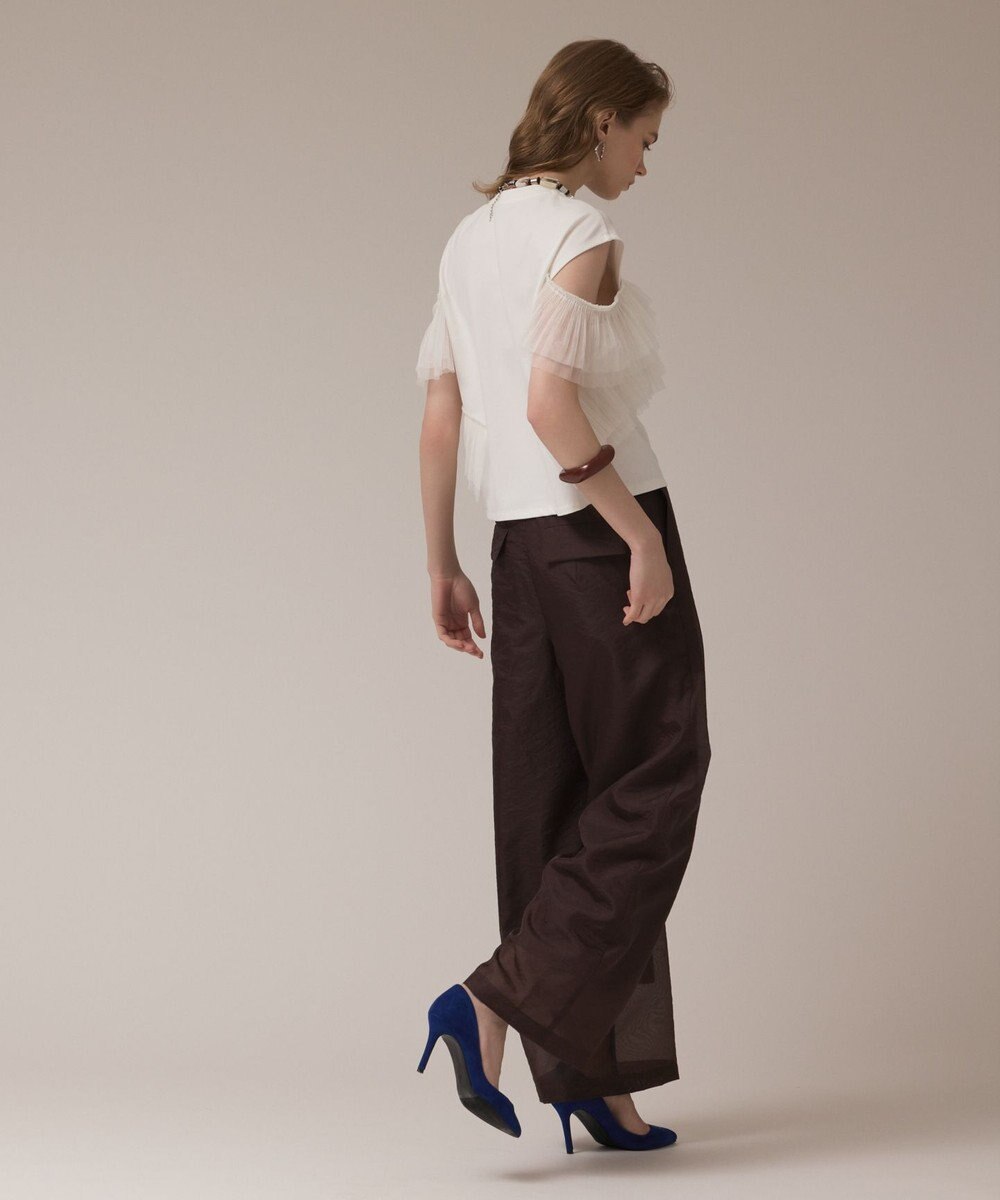 GRACE CONTINENTAL プリーツチュールカットトップ