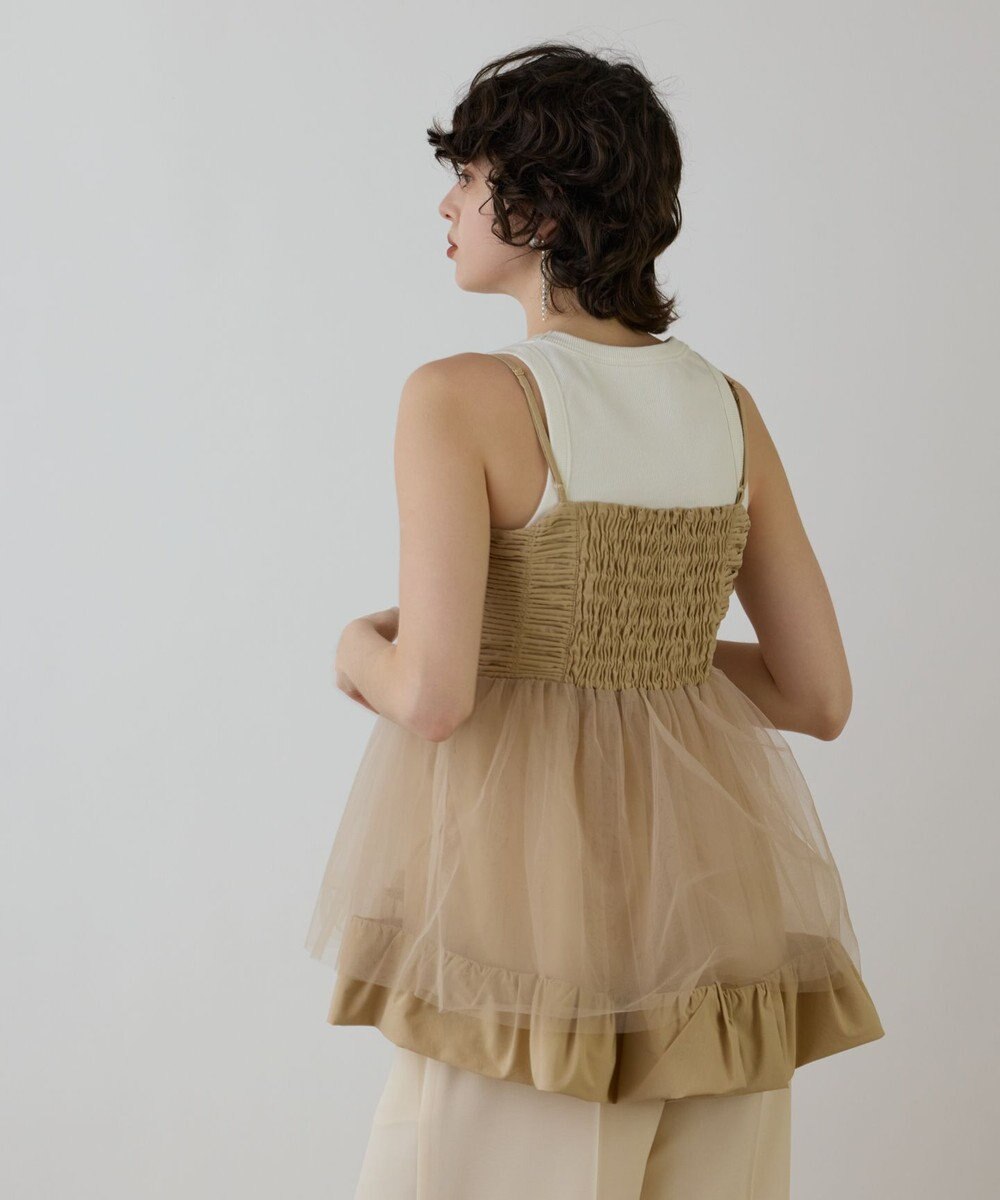 GRACE CONTINENTAL タフタチュールキャミ 