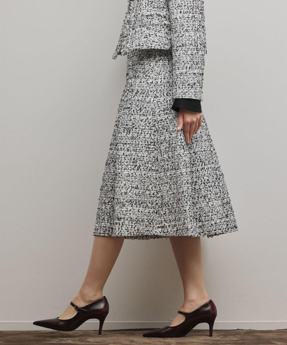 GRACE CONTINENTAL ミックスツイードスカート 