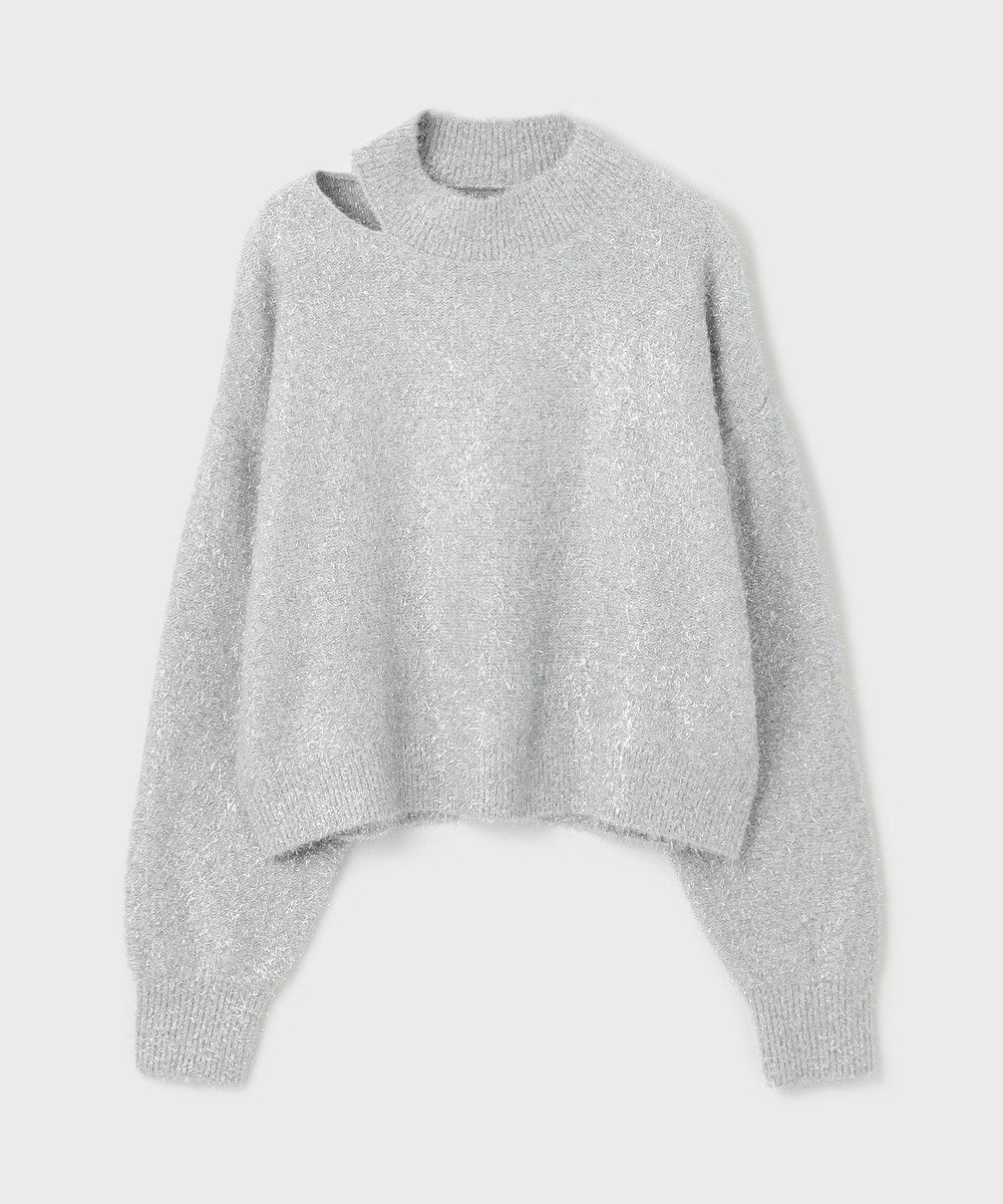 GRACE CONTINENTAL ラメフェザーニットトップ