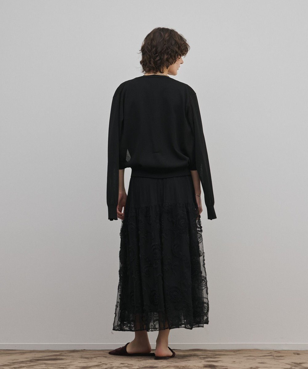 GRACE CONTINENTAL 刺繍チュールスカート 
