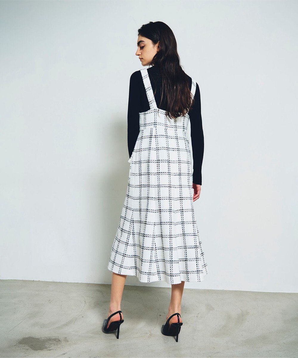 GRACE CONTINENTAL チェックツイードジャンパースカート 
