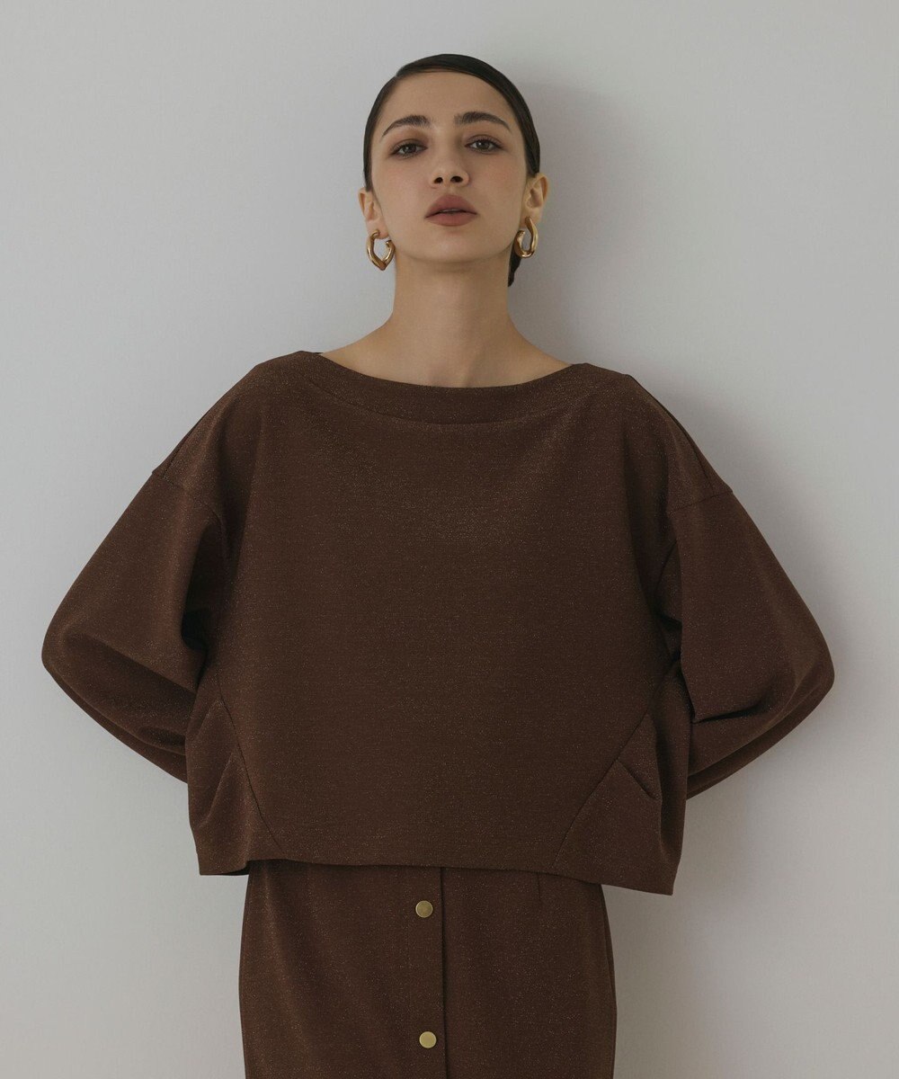 GRACE CONTINENTAL ラメカットトップ 