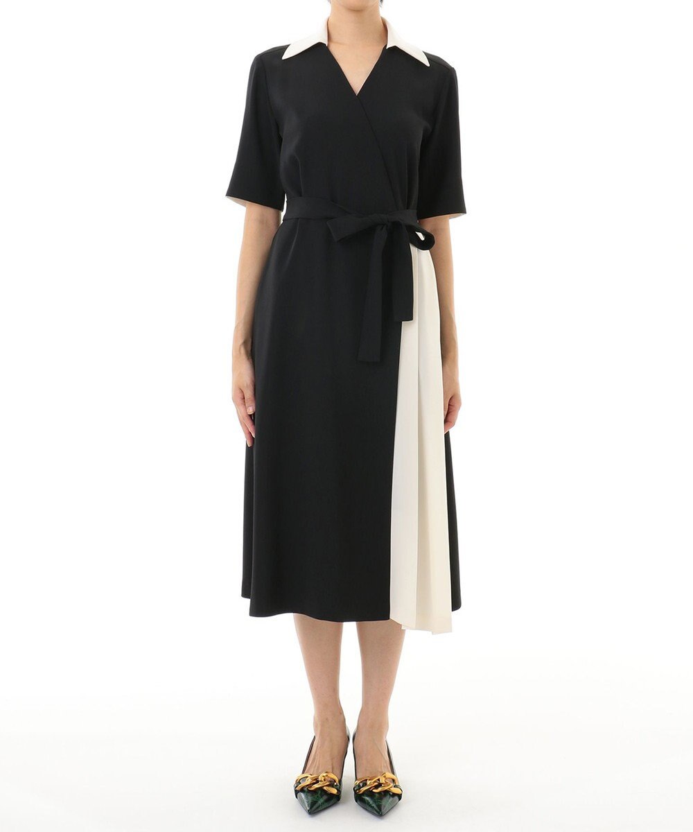 バイカラーラップシャツワンピース Grace Continental Grace Continental グレースコンチネンタル 通販