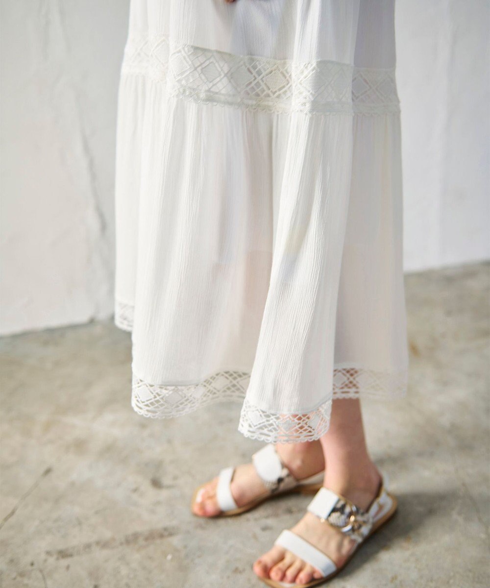 GRACE CONTINENTAL レースコンビカフタンワンピース 