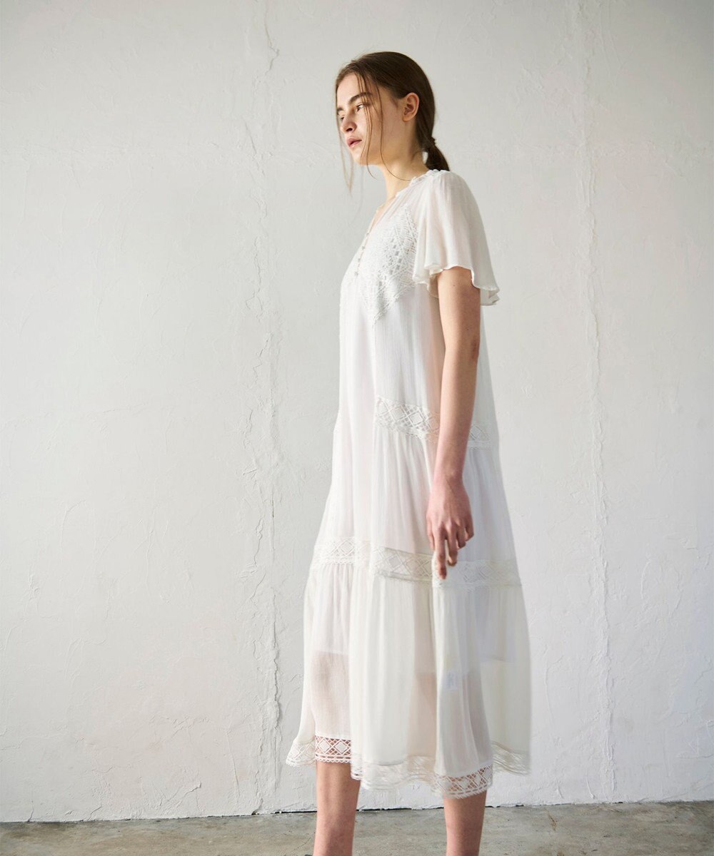 GRACE CONTINENTAL レースコンビカフタンワンピース