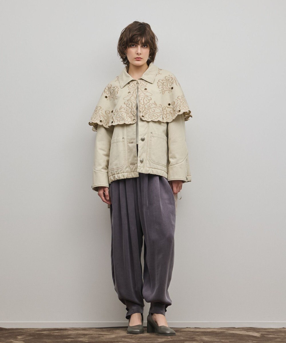 GRACE CONTINENTAL ケープ付カバーオールジャケット 