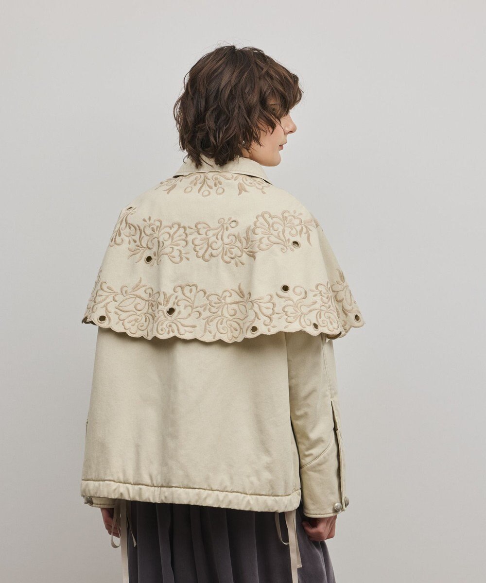 GRACE CONTINENTAL ケープ付カバーオールジャケット 