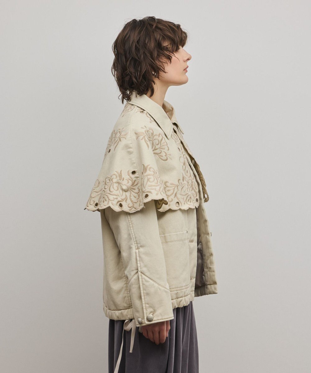 GRACE CONTINENTAL ケープ付カバーオールジャケット 