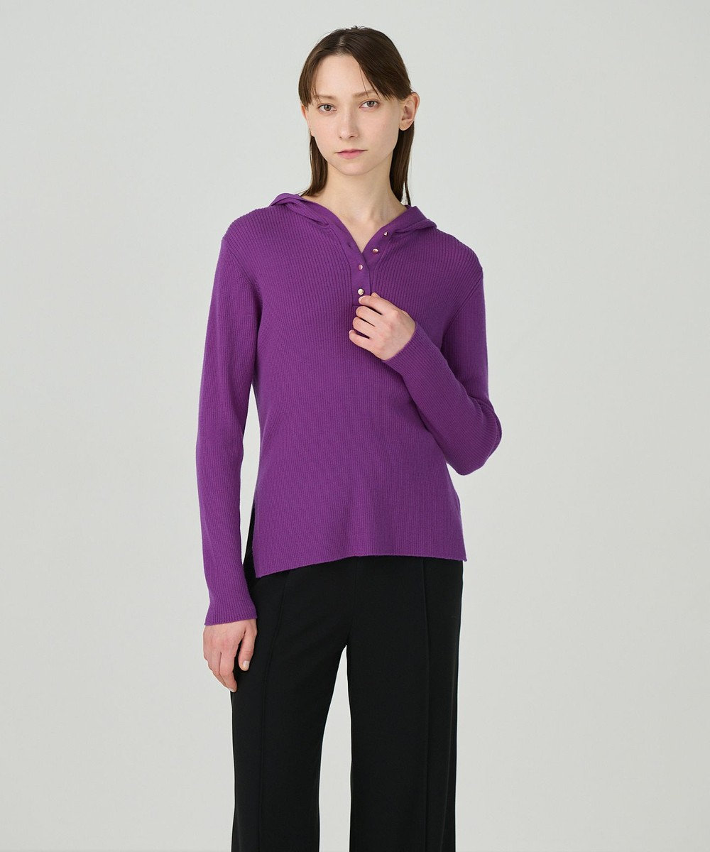 GRACE CONTINENTAL メリノウールリブフーディー