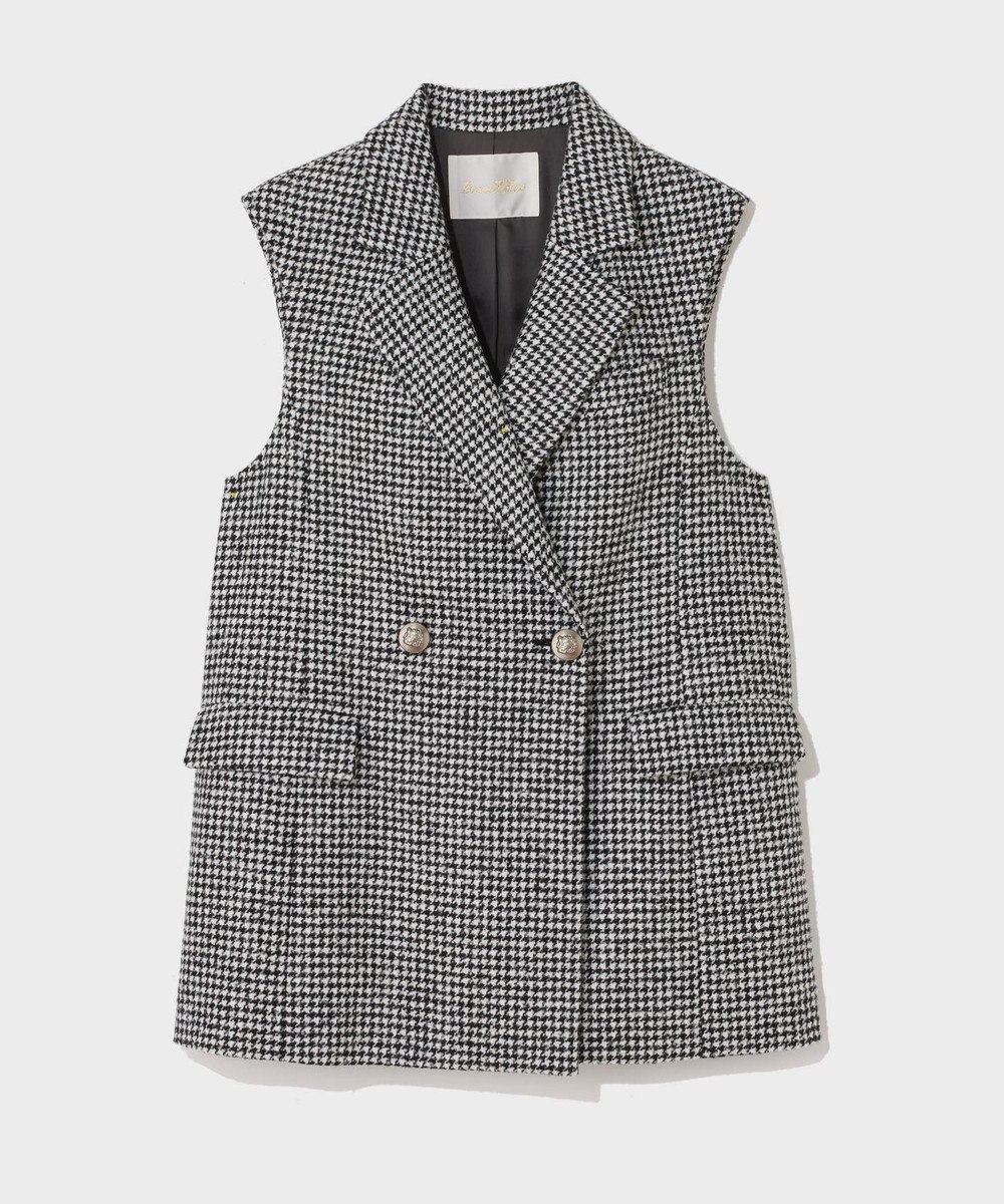 GRACE CONTINENTAL 千鳥ライトウールジレ 