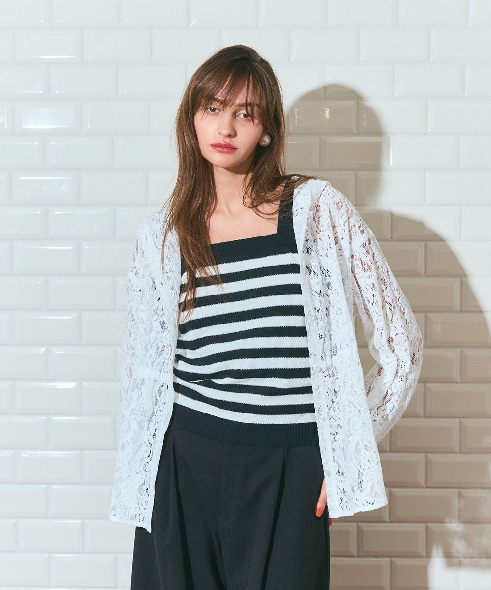 GRACE CONTINENTAL ボーダーニットキャミ 