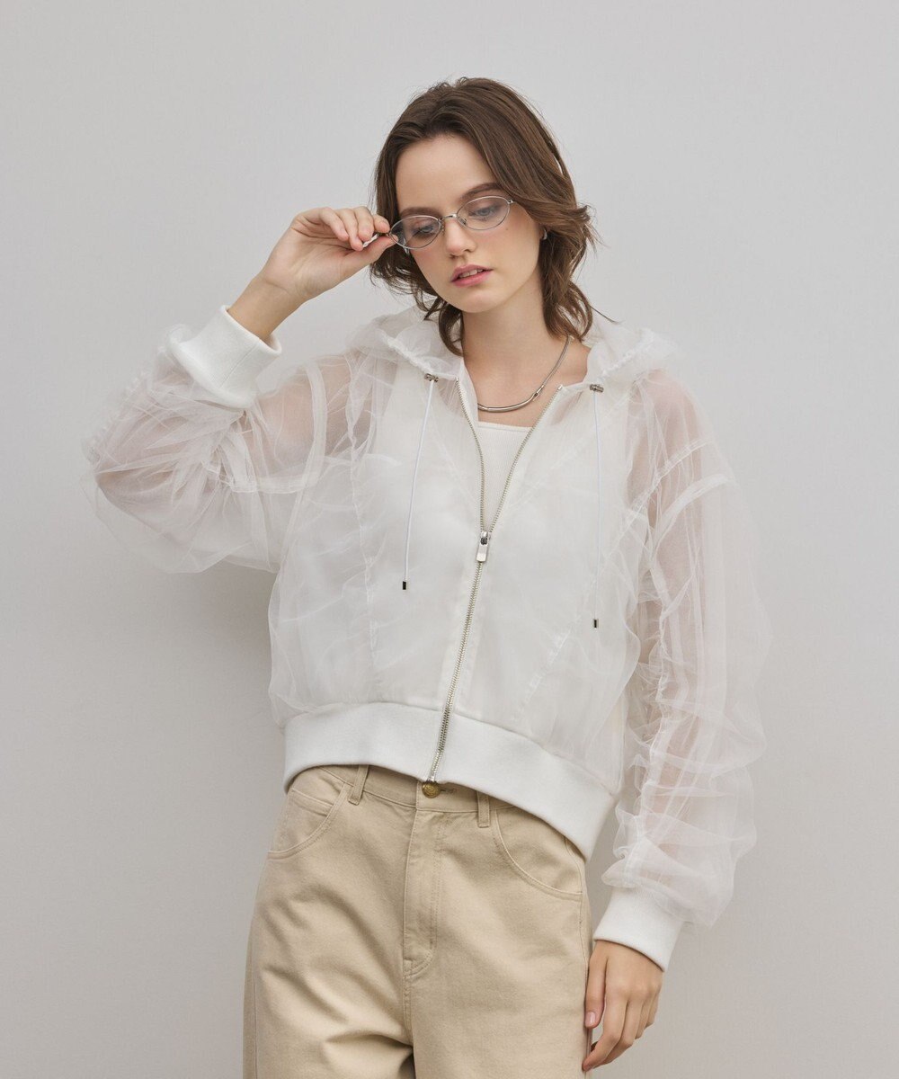 GRACE CONTINENTAL チュールパーカー 