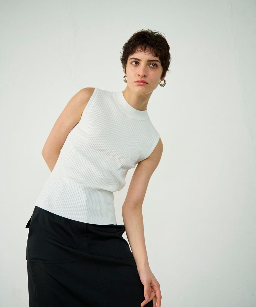 GRACE CONTINENTAL ハイネックリブニットトップ 