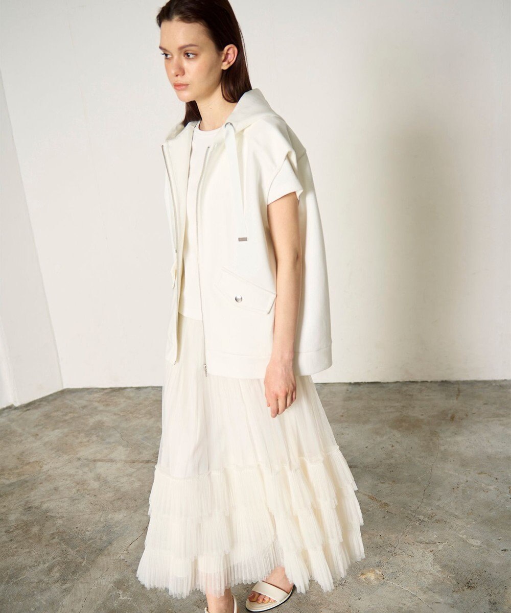 GRACE CONTINENTAL フードノースリーブ トップ