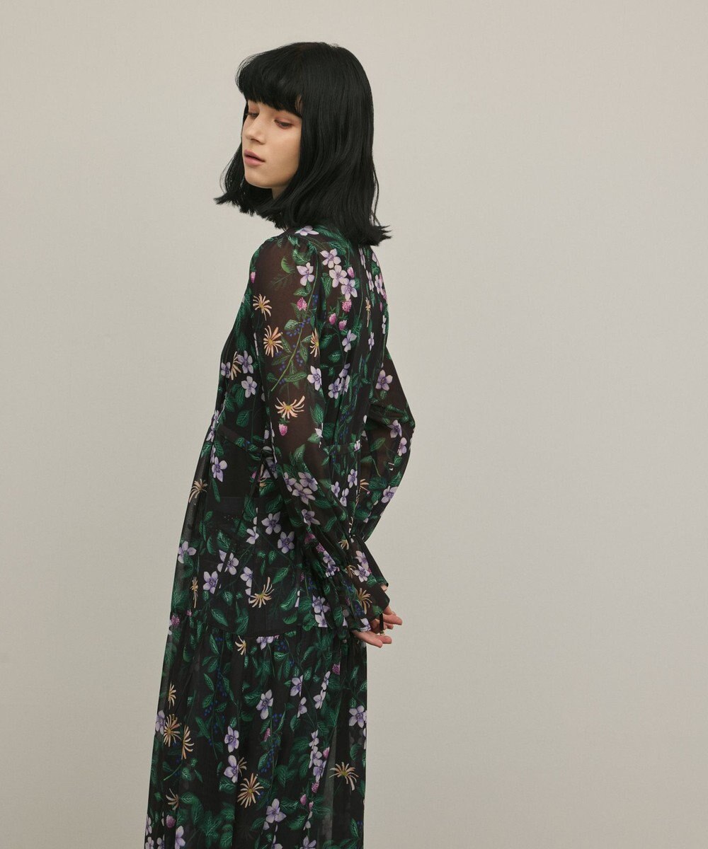 GRACE CONTINENTAL ドロストティアードフレアワンピース 