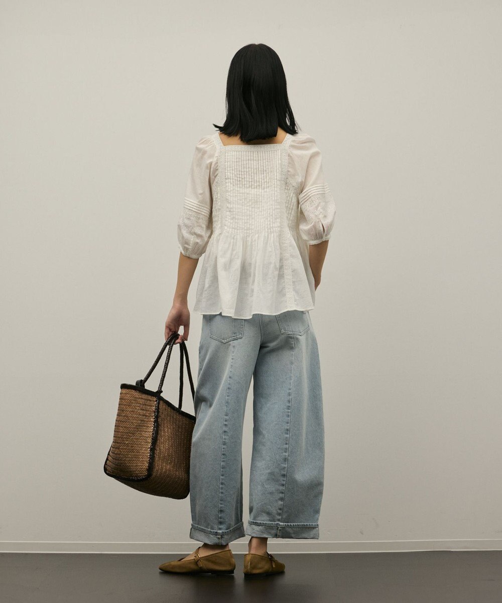 GRACE CONTINENTAL レースコンビピンタックブラウス 