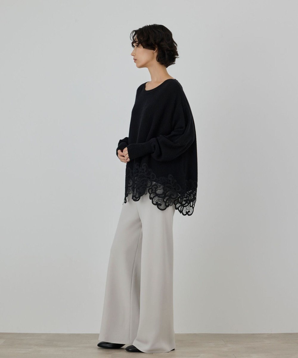 GRACE CONTINENTAL ヘムレースニットトップ 