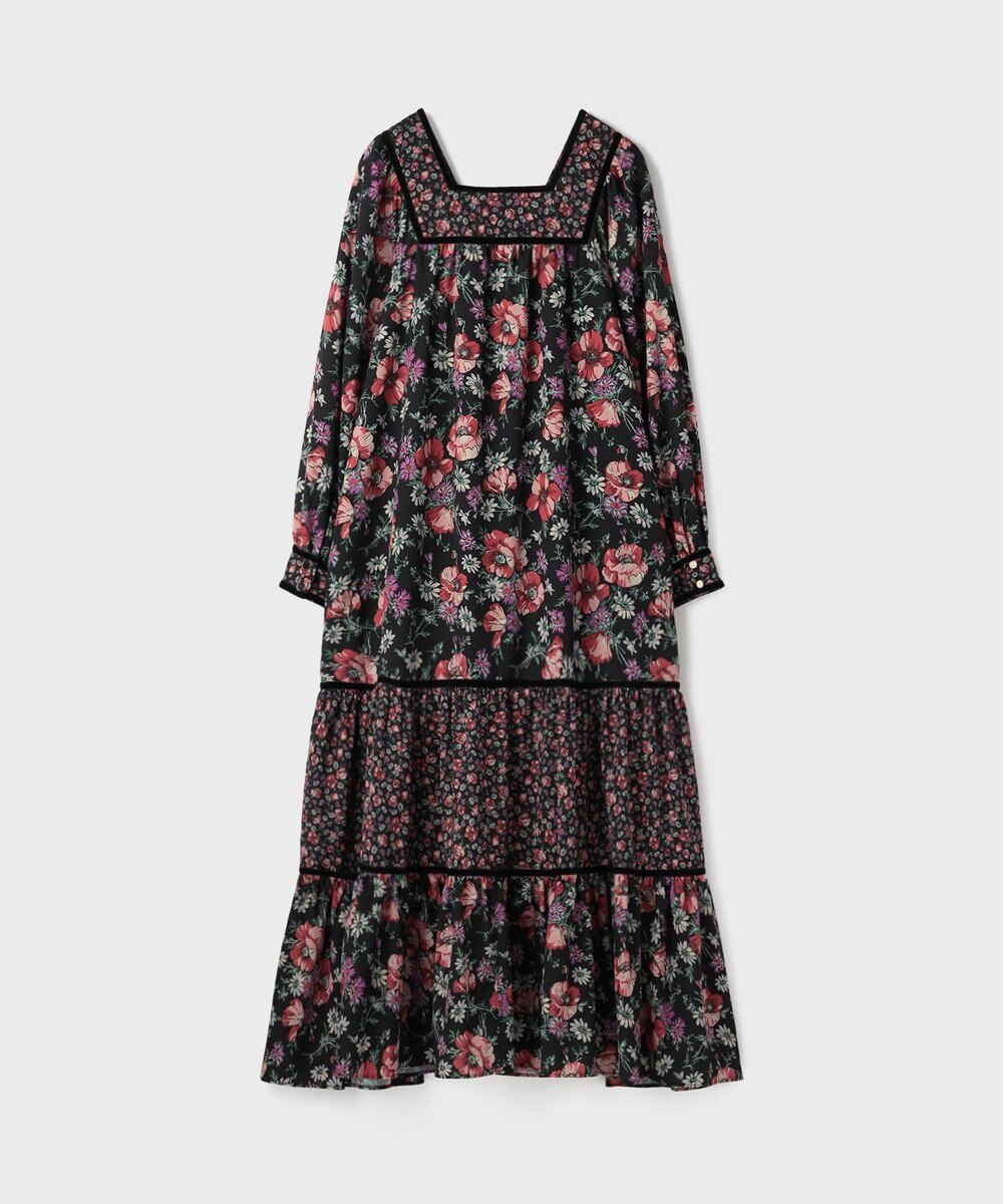 GRACE CONTINENTAL ボタニカルティアードワンピース 