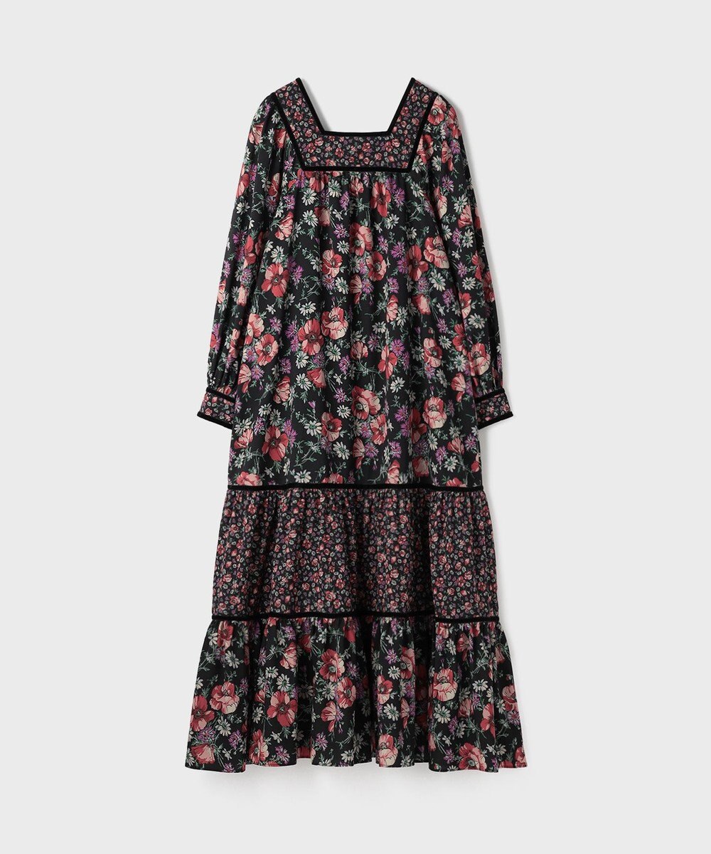 GRACE CONTINENTAL ボタニカルティアードワンピース 