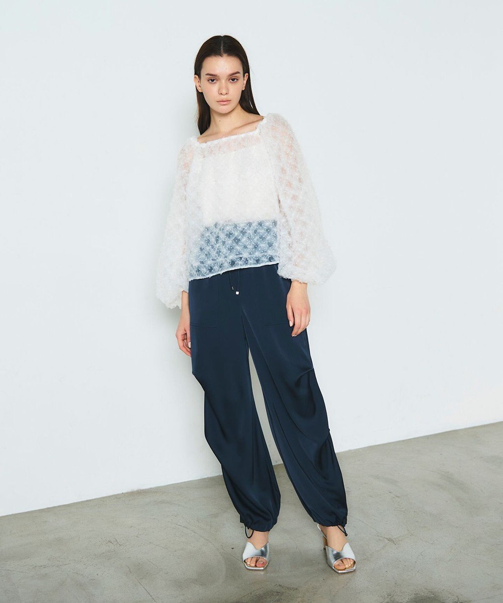 GRACE CONTINENTAL チュール刺繍トップ