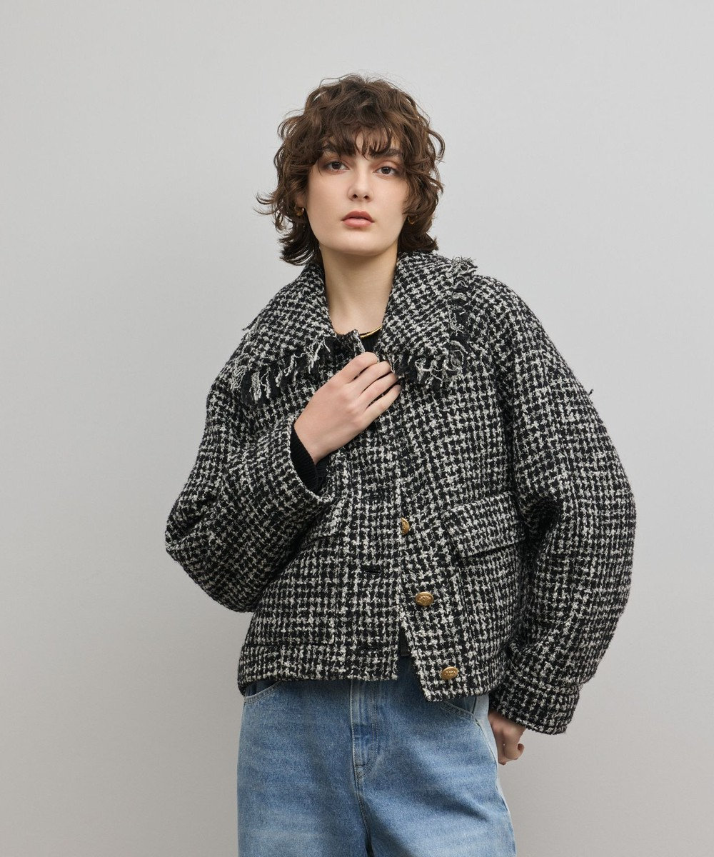 GRACE CONTINENTAL パディングツイードジャケット 