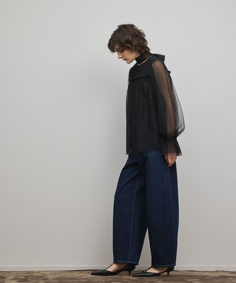 GRACE CONTINENTAL チュールタイブラウス 