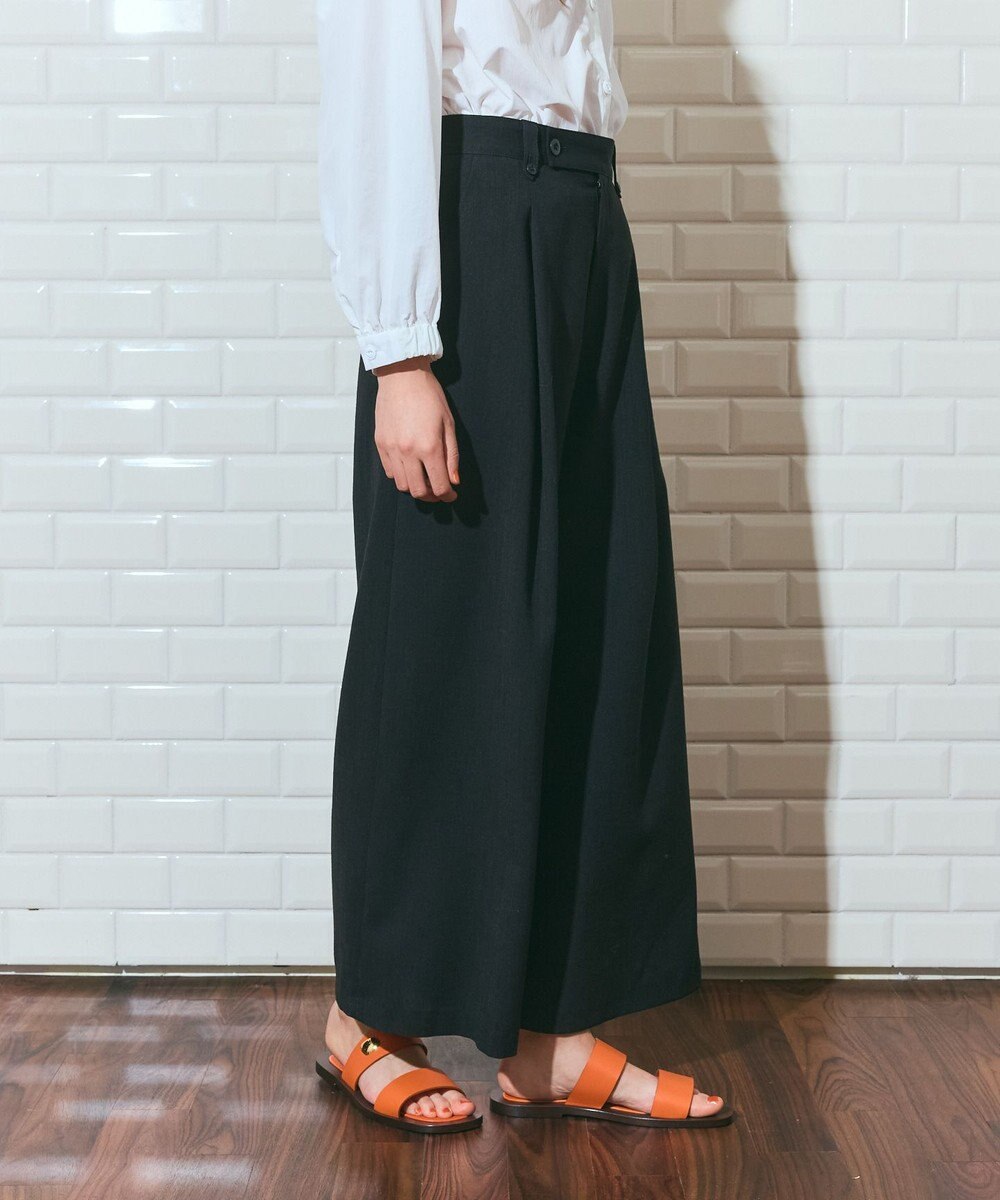 GRACE CONTINENTAL リネンタッチタックパンツ 